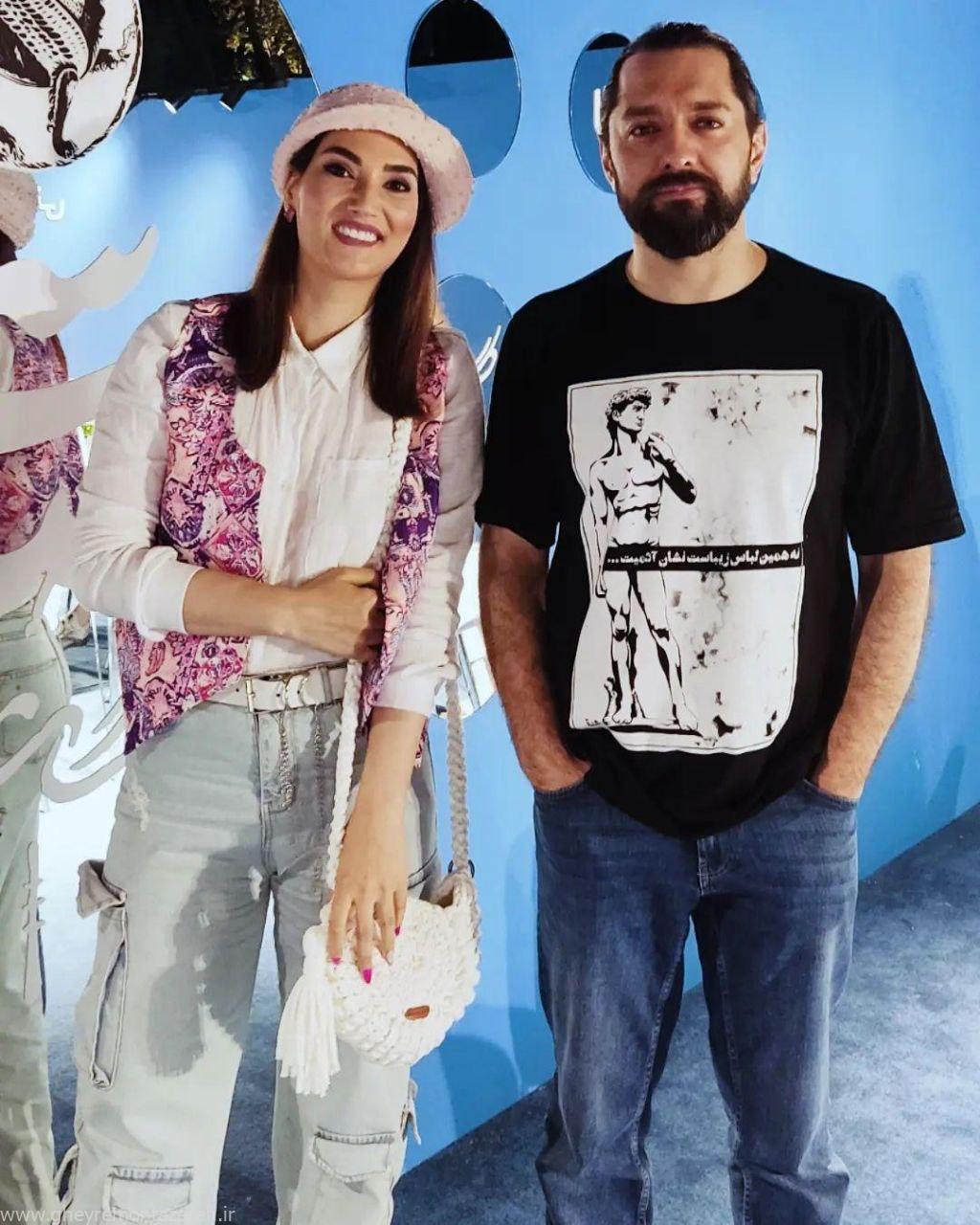 بهرام رادان و دیانا روهنده در پشت صحنه سیصد و یک شب لذت بخش