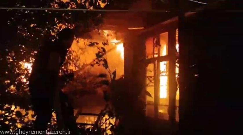 خانهای قدیمی در رشت طعمه حریق شد