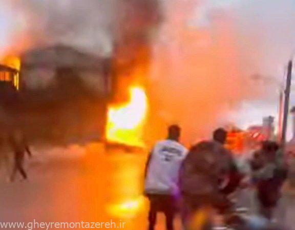 آتش سوزی و انفجار یک مغازه در چمارسرای رشت؛ پارگی شیلنگ بخاری حادثه ساز شد آتش سوزی و انفجار یک مغازه در چمارسرای رشت؛ پارگی شیلنگ بخاری حادثه ساز شد