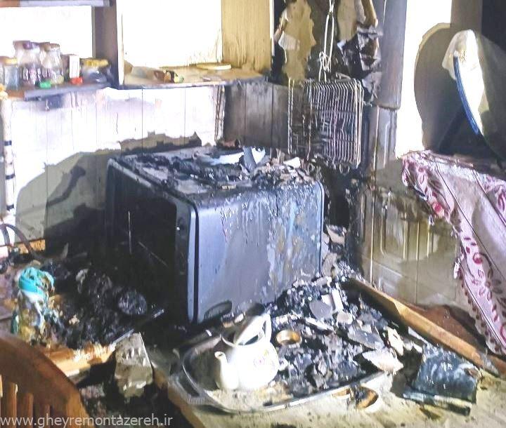 سماور گازی خانهای را در رشت به آتش کشید