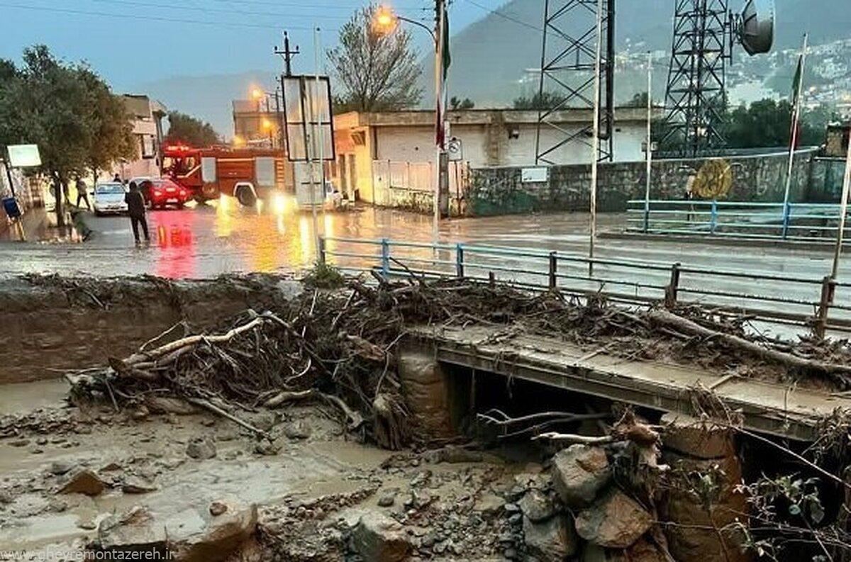 سیل در منجیل رودبار خسارت جانی نداشت