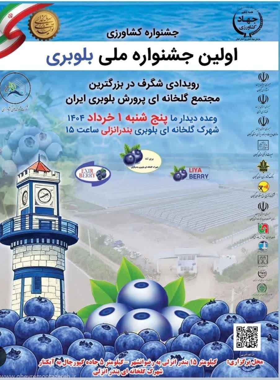 نخستین جشنواره ملی بلوبری در بندر انزلی برگزار می‌شود