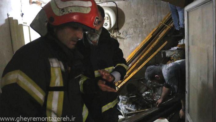 حریق بازار شهر رشت به کمک آتش نشانان مهار شد