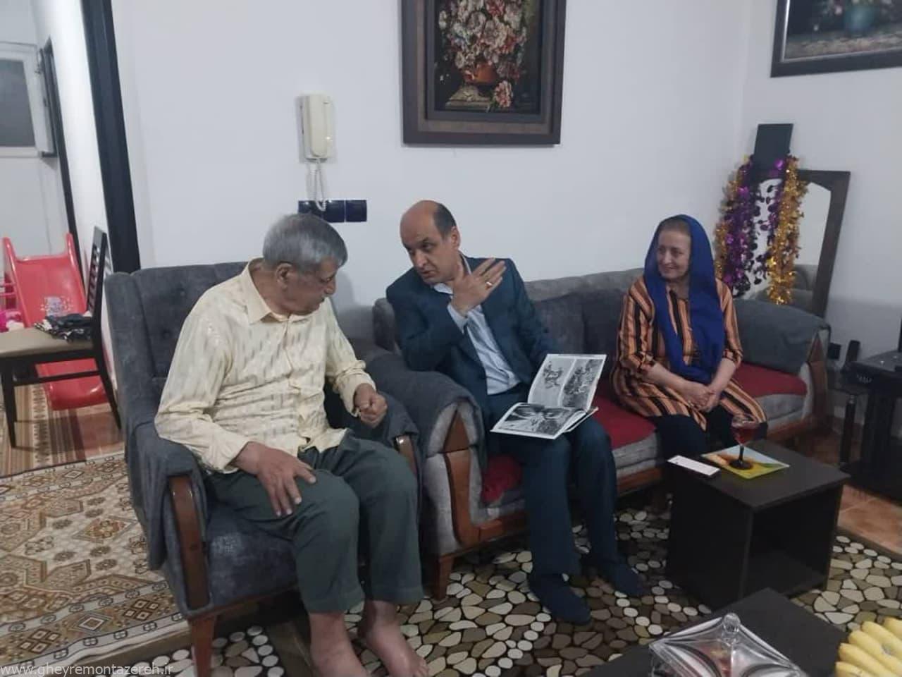 عیادت استاندار از محمد بشرا شاعر و نویسنده نام آشنای گیلانی