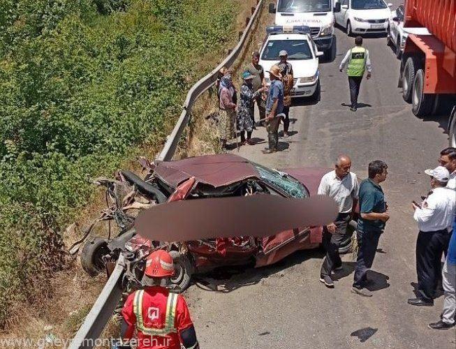 مرگ راننده زن بر اثر تصادف رانندگی در سراوان رشت