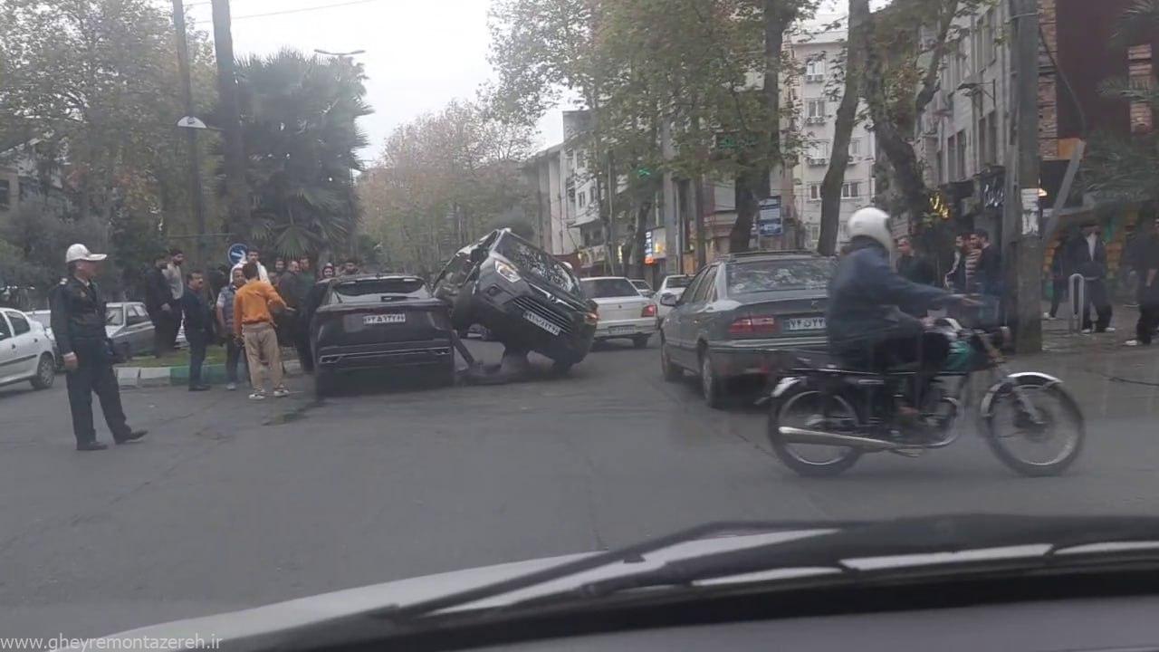 تصادف عجیب در رشت! + فیلم